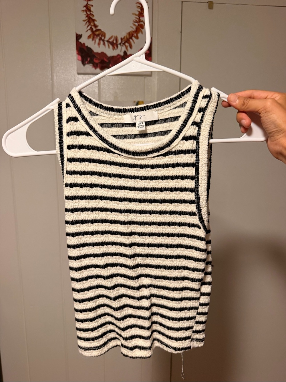 Gaze Stripped Ruched Tank Top